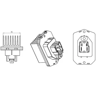 Régulateur, pulseur d'air habitacle MAHLE