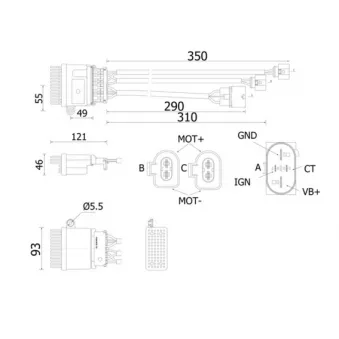 Régulateur, pulseur d'air habitacle MAHLE ABR 78 000S