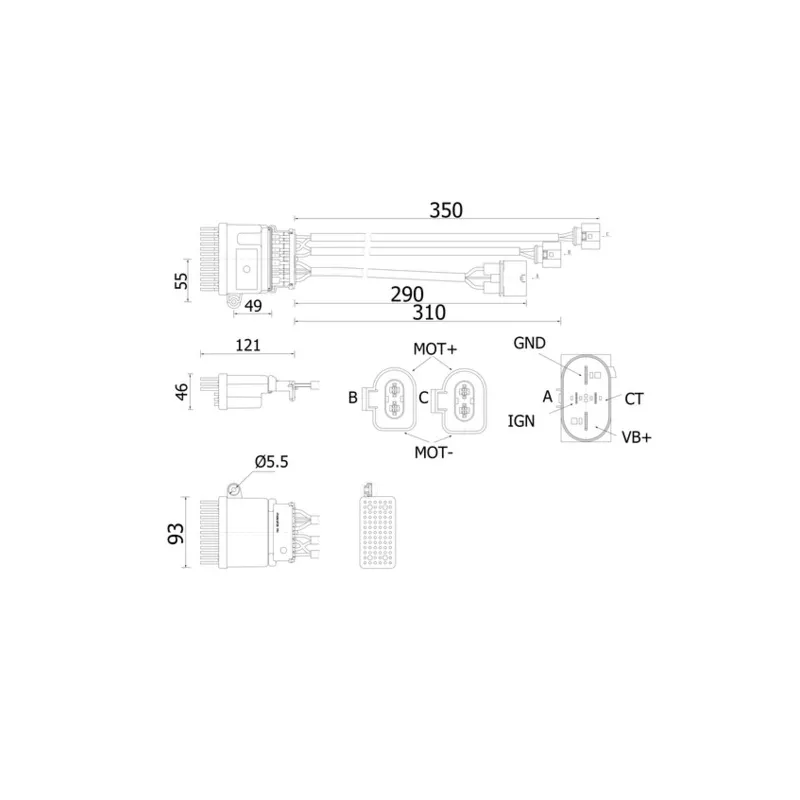 Régulateur, pulseur d'air habitacle MAHLE ABR 78 000S