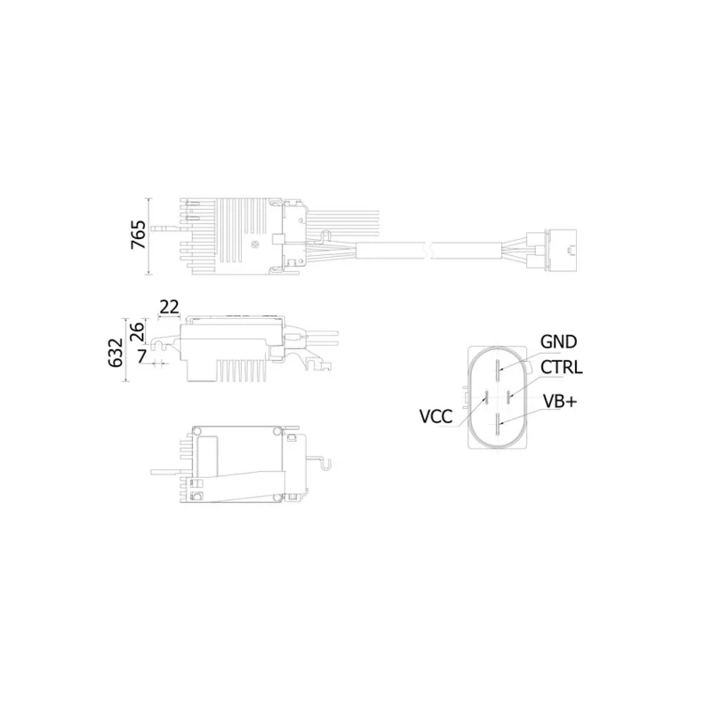 Régulateur, pulseur d'air habitacle MAHLE ABR 79 000S