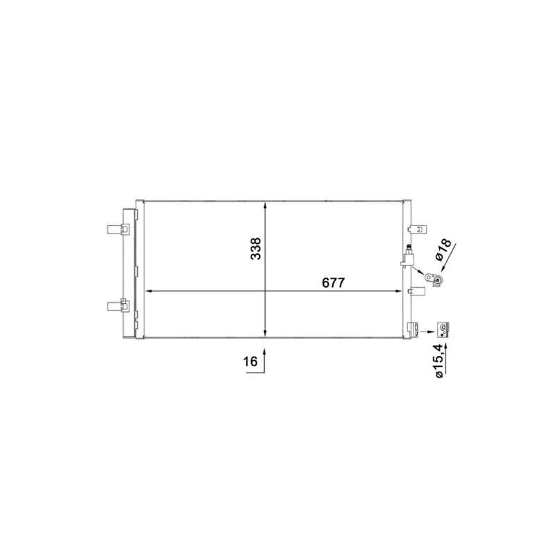 Condenseur, climatisation MAHLE AC 102 000S