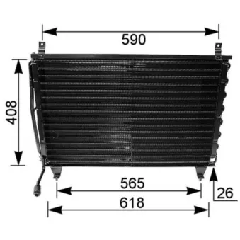 Condenseur, climatisation MAHLE AC 167 000P