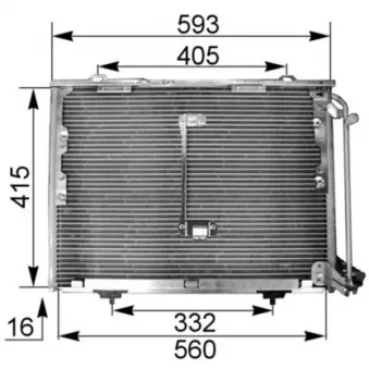 Condenseur, climatisation MAHLE AC 168 001S