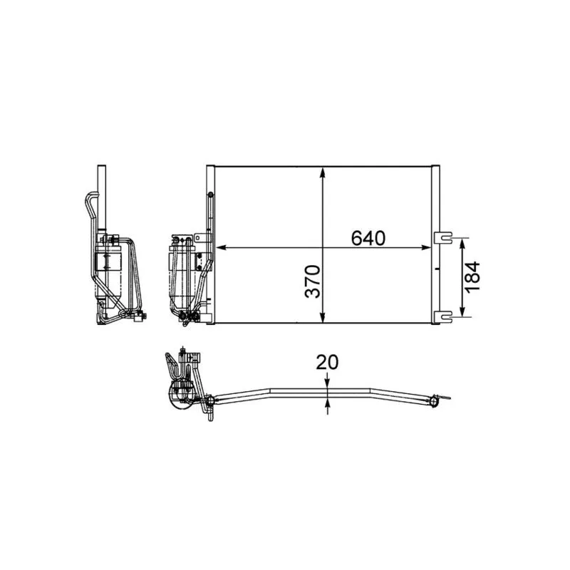 Condenseur, climatisation MAHLE AC 170 000S
