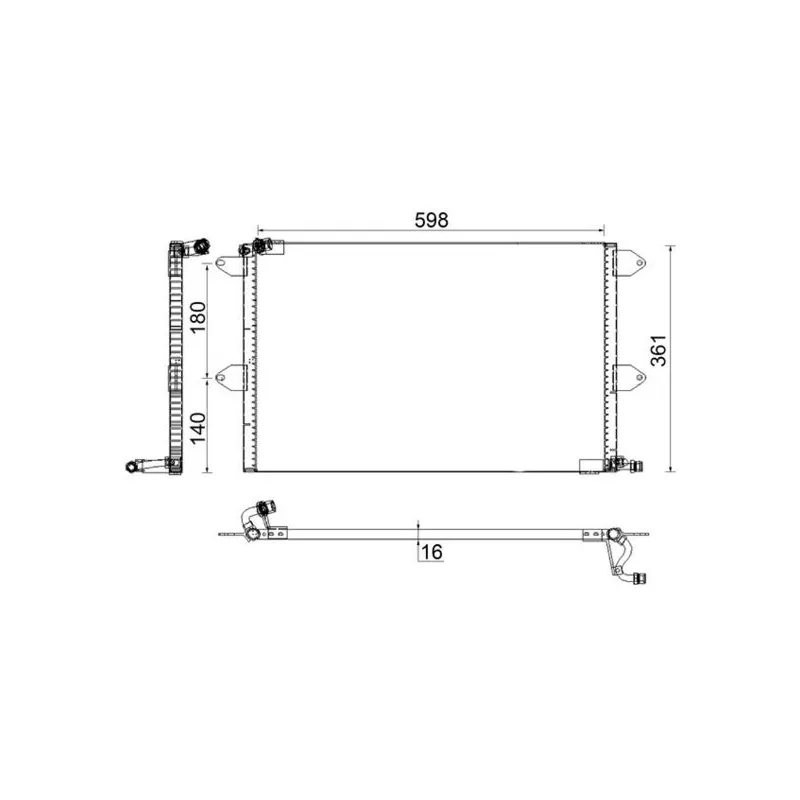 Condenseur, climatisation MAHLE AC 171 001S