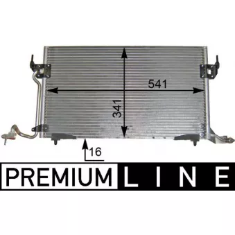 Condenseur, climatisation MAHLE AC 182 000P