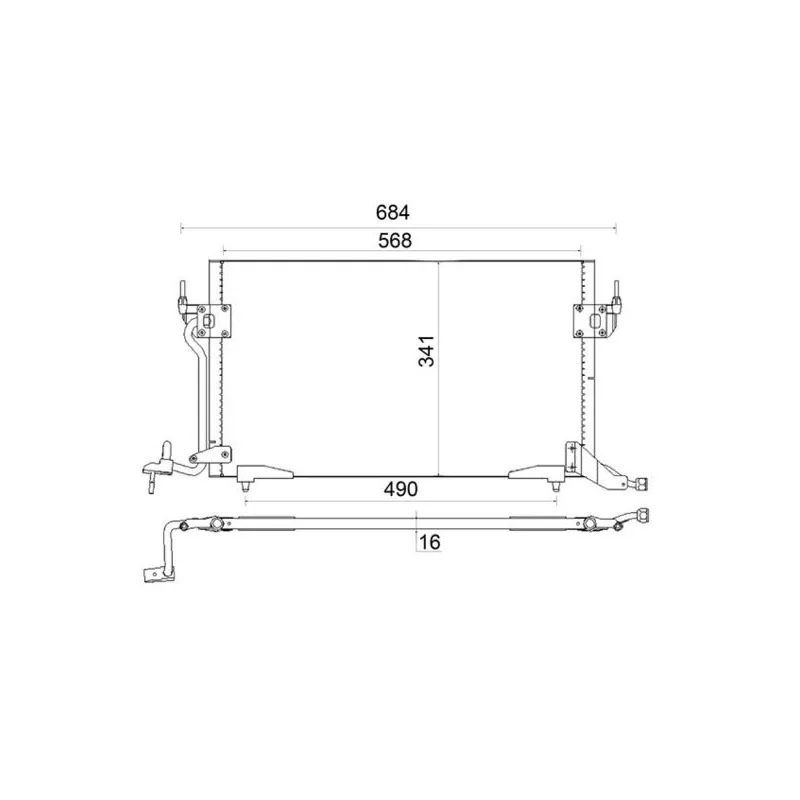 Condenseur, climatisation MAHLE AC 182 001S