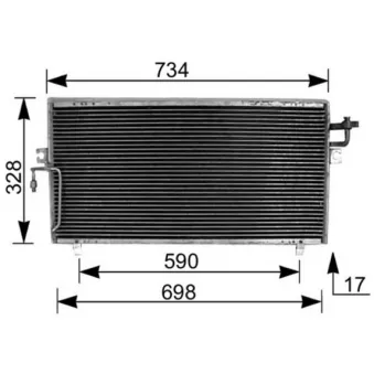 Condenseur, climatisation MAHLE AC 187 000S