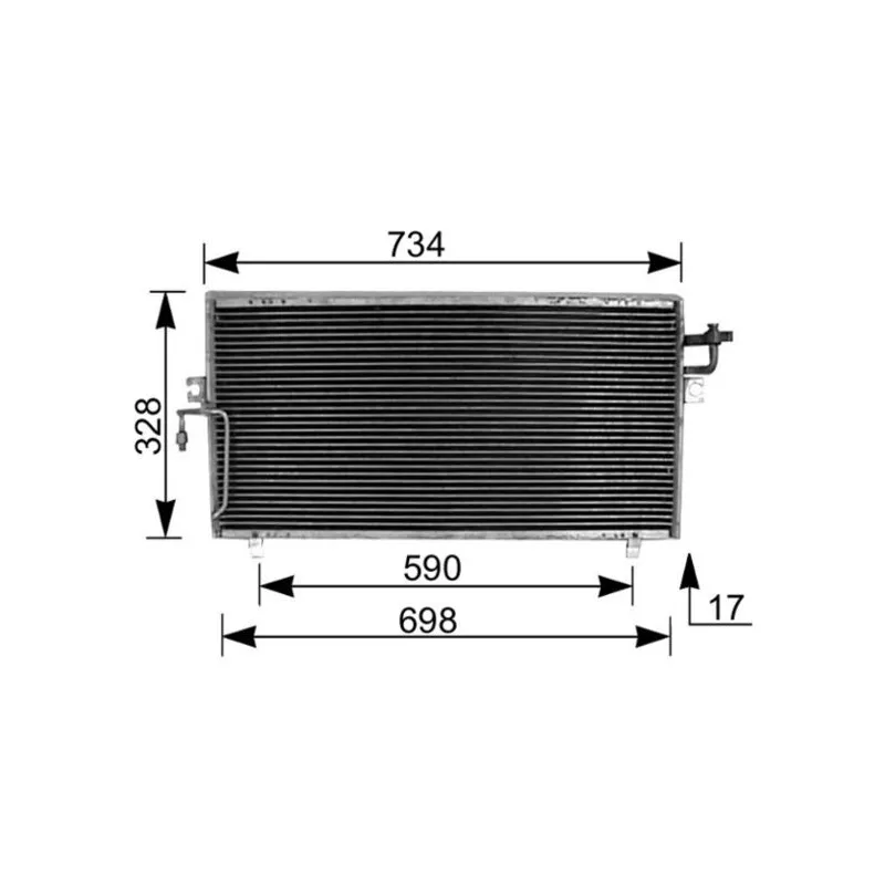 Condenseur, climatisation MAHLE AC 187 000S