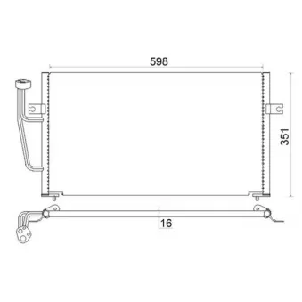 Condenseur, climatisation MAHLE AC 193 000S