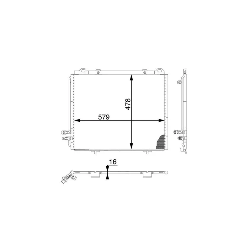 Condenseur, climatisation MAHLE AC 196 000S