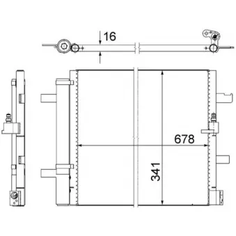 Condenseur, climatisation MAHLE AC 2 001S