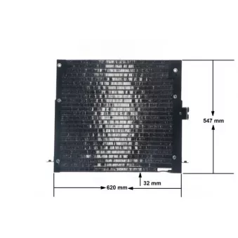 Condenseur, climatisation MAHLE AC 203 000S