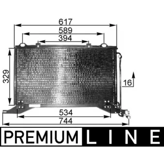 Condenseur, climatisation MAHLE AC 208 000P