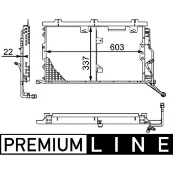 Condenseur, climatisation MAHLE AC 210 000P