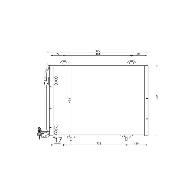 Condenseur, climatisation MAHLE AC 211 001S