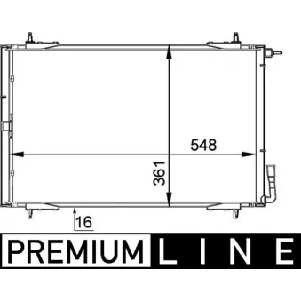 Condenseur, climatisation MAHLE AC 220 000P