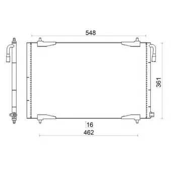 Condenseur, climatisation MAHLE AC 220 001S