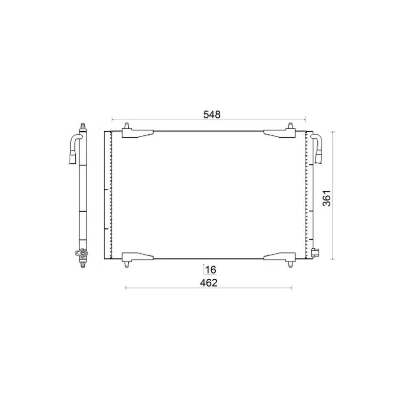 Condenseur, climatisation MAHLE AC 220 001S