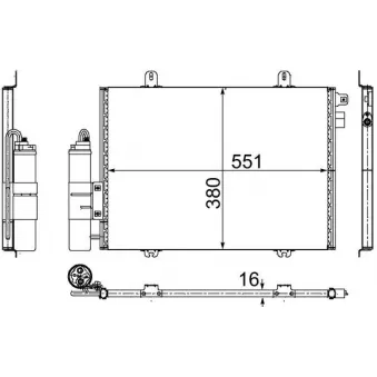 Condenseur, climatisation MAHLE AC 221 000S