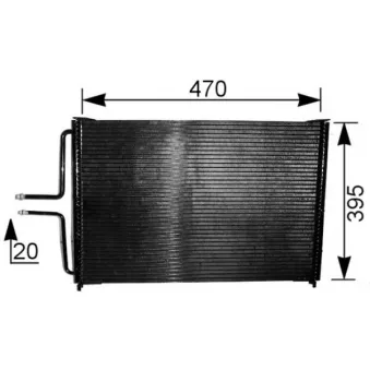 Condenseur, climatisation MAHLE AC 222 000S