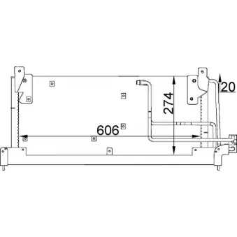 Condenseur, climatisation MAHLE AC 223 000S