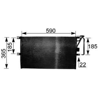 Condenseur, climatisation MAHLE AC 225 000S