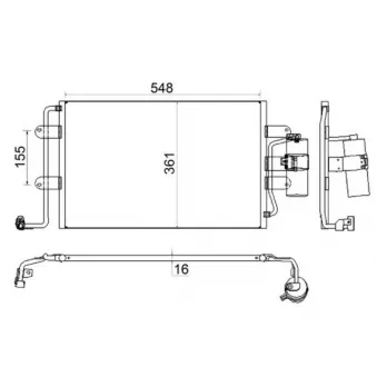 Condenseur, climatisation MAHLE AC 228 001S