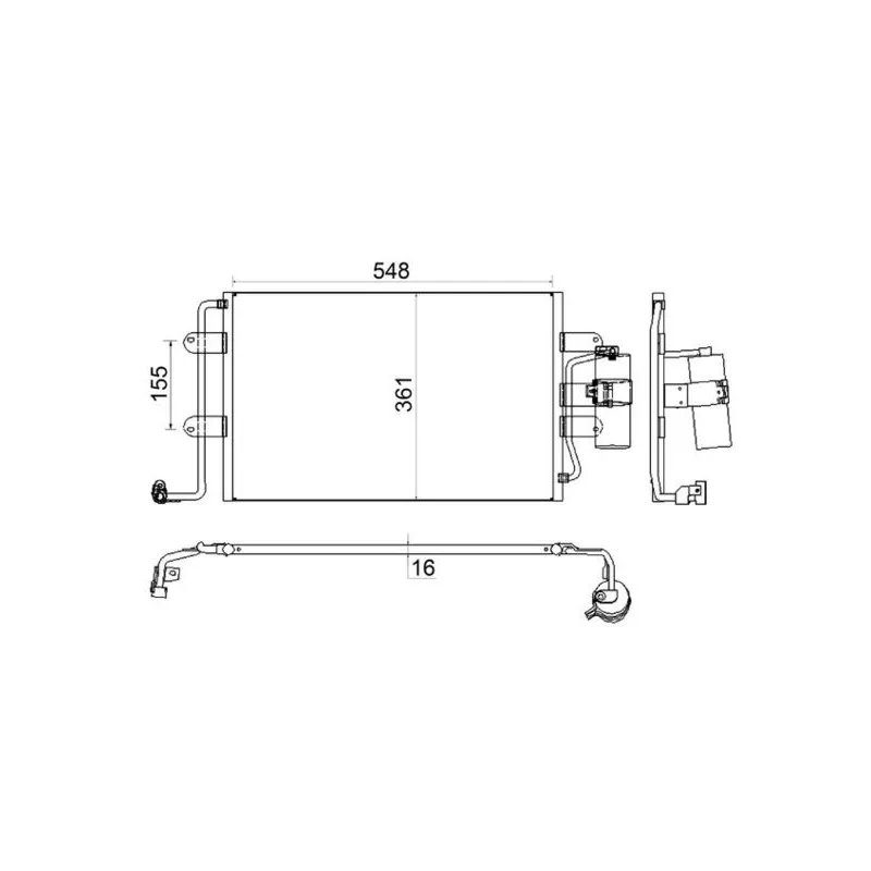 Condenseur, climatisation MAHLE AC 228 001S