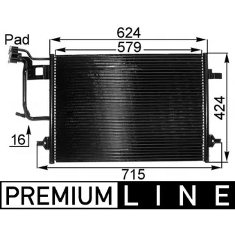 Condenseur, climatisation MAHLE AC 242 000P