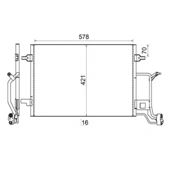 Condenseur, climatisation MAHLE AC 242 000S
