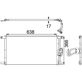 Condenseur, climatisation MAHLE AC 246 000S