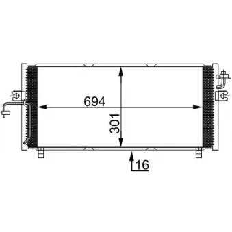 Condenseur, climatisation MAHLE AC 247 000S