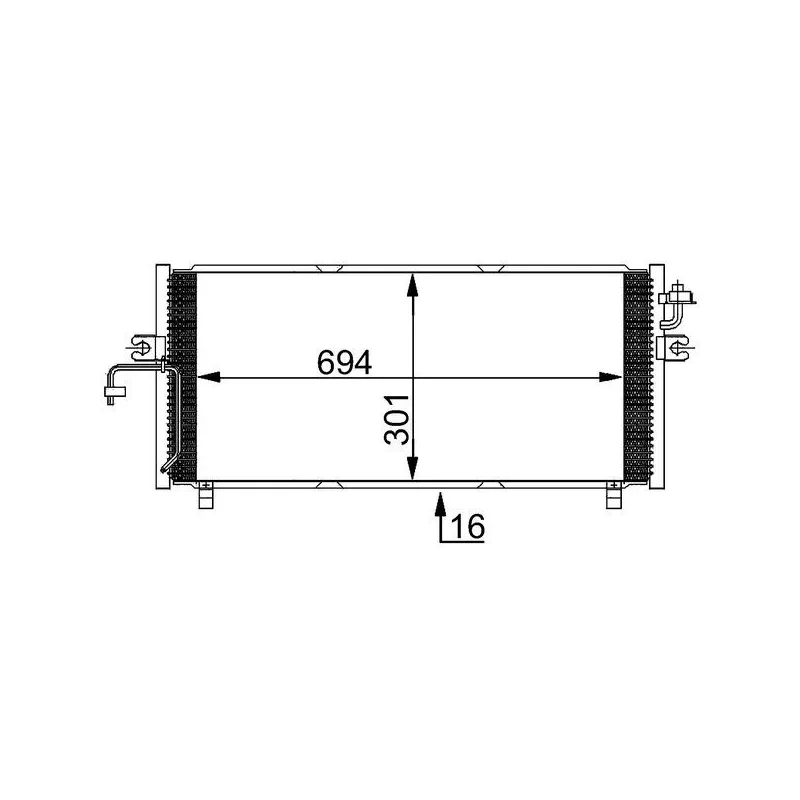 Condenseur, climatisation MAHLE AC 247 000S
