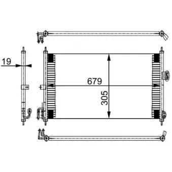 Condenseur, climatisation MAHLE AC 252 000S