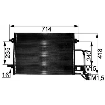 Condenseur, climatisation MAHLE AC 255 000S