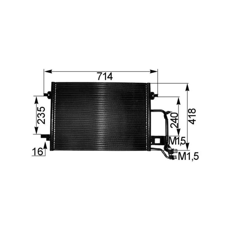 Condenseur, climatisation MAHLE AC 255 000S