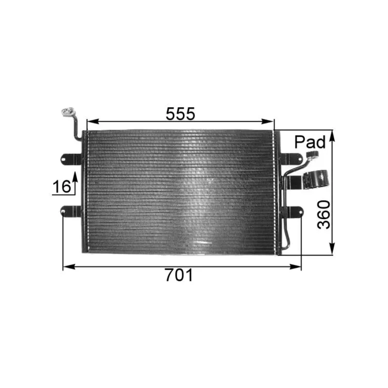 Condenseur, climatisation MAHLE AC 256 000S