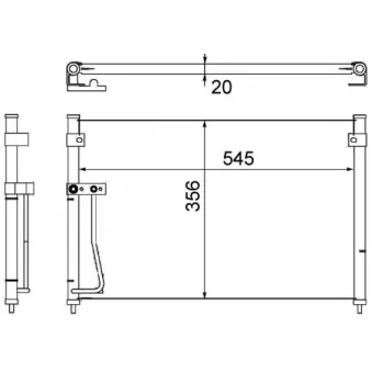 Condenseur, climatisation MAHLE AC 257 000S