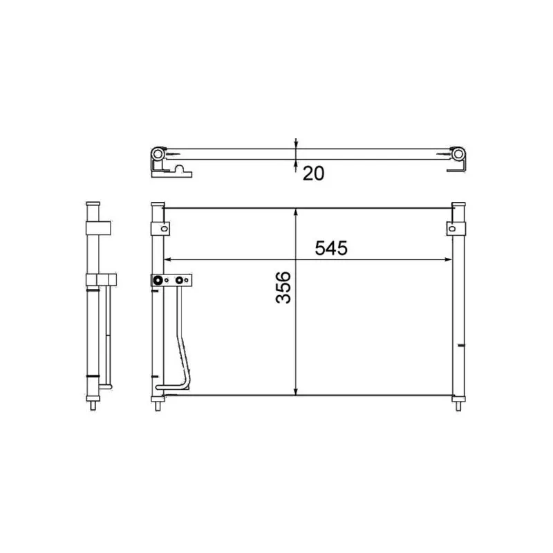 Condenseur, climatisation MAHLE AC 257 000S