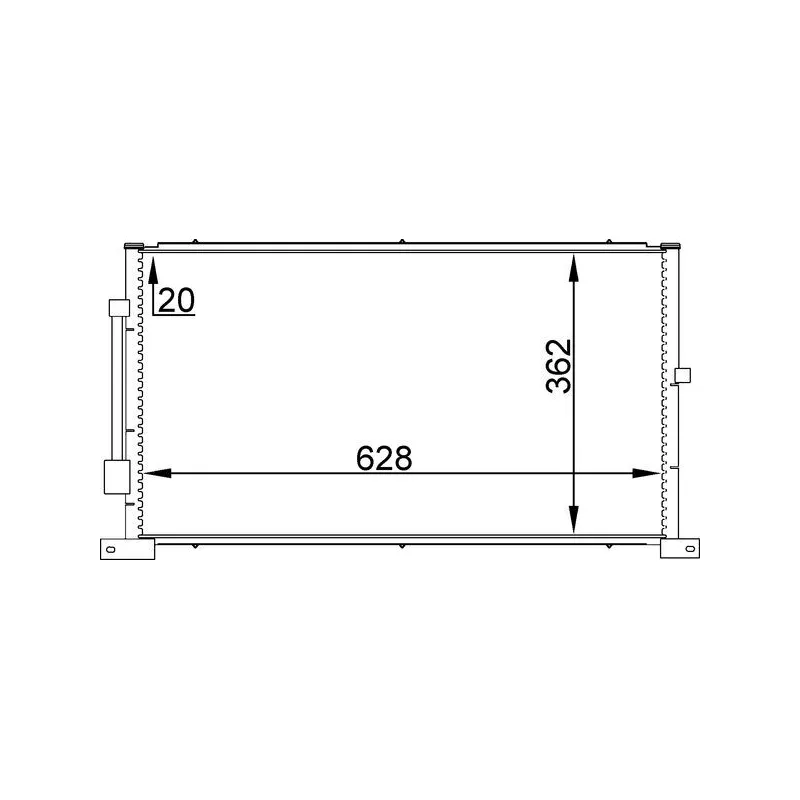 Condenseur, climatisation MAHLE AC 258 000S