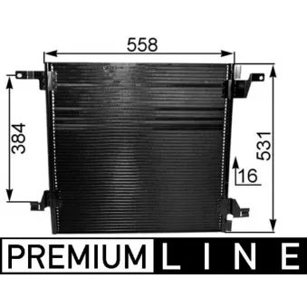 Condenseur, climatisation MAHLE AC 259 000P