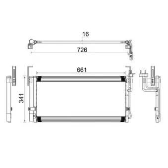 Condenseur, climatisation MAHLE AC 263 000S