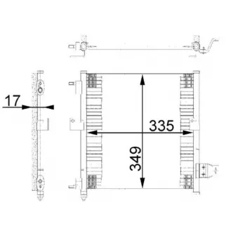Condenseur, climatisation MAHLE AC 264 000S