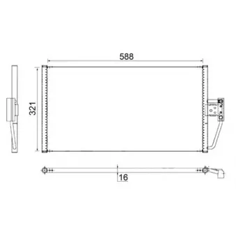 Condenseur, climatisation MAHLE AC 266 000S