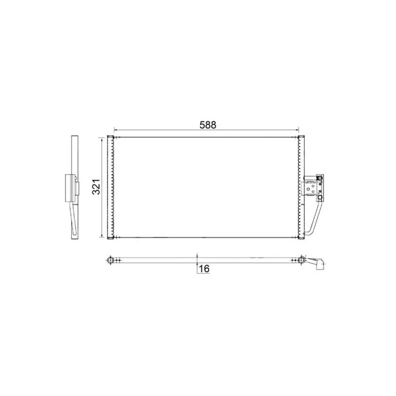 Condenseur, climatisation MAHLE AC 266 000S