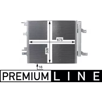 Condenseur, climatisation MAHLE AC 268 000P