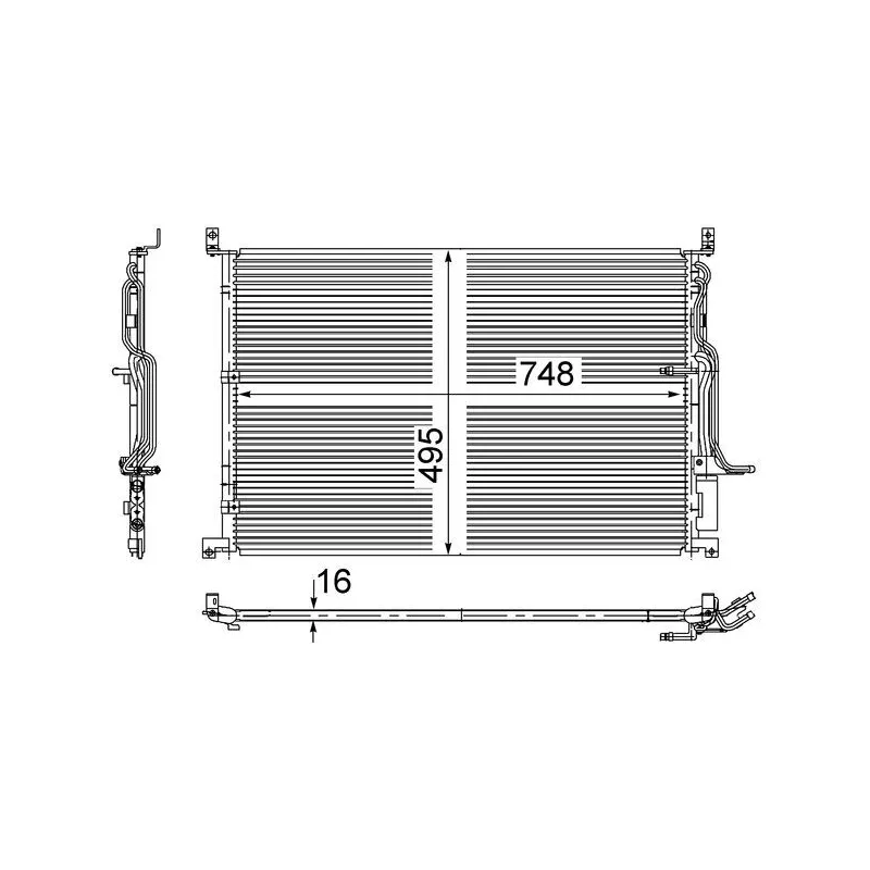 Condenseur, climatisation MAHLE AC 271 000S