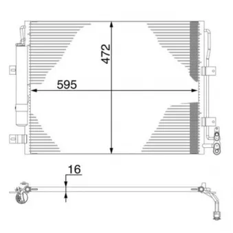 Condenseur, climatisation MAHLE AC 273 000S