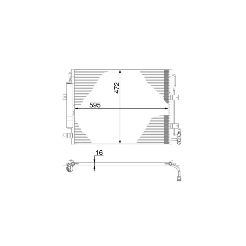 Condenseur, climatisation MAHLE AC 273 000S